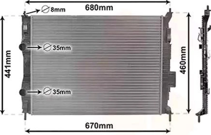 Image of VAN WEZEL 13002413 Engine radiator Aluminium Radiator,engine cooling (470)