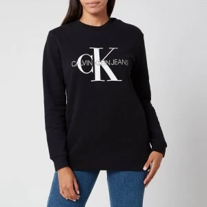 Image of Calvin Klein Jeans Womens Monogram Logo Sweatshirt - CK Black - XS