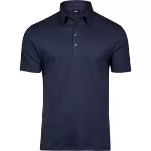 Image of Tee Jays Mens Pima Cotton Interlock Polo Shirt (3XL) (Navy)