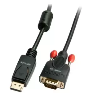 Image of Lindy 41942 video cable adapter 2m VGA (D-Sub) DisplayPort Black