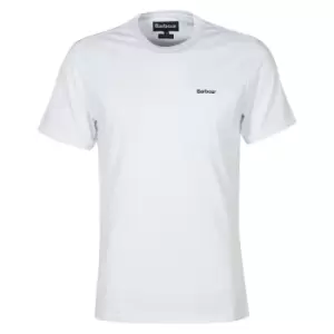 image of Barbour Mens Langdon Pocket Tee White Large