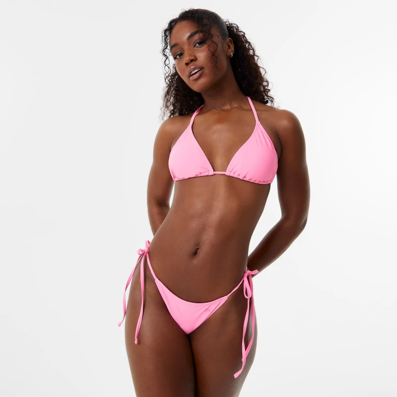 Image of Jack Wills Tie Side Bikini Bottom - Pink Pink 12