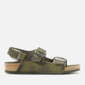 Image of Birkenstock Kids Milano Sandals - Desert Soil Camo Green - EU 28/UK 10 Kids