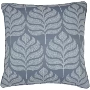 Image of Paoletti Horto Leaf Cushion Cover (One Size) (Blue)