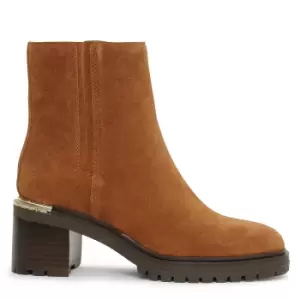 Image of Tommy Hilfiger Th Outdoor Mid Heel Boot In Tan - Size 40
