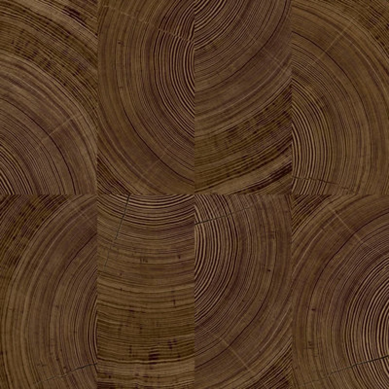 Image of Grandeco Cambara Wood Butchers Block End Grain Textured Wallpaper, Walnut