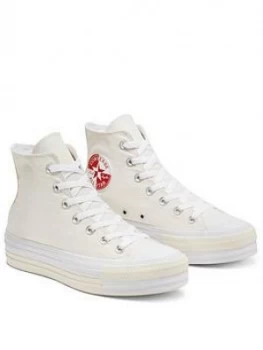 Image of Converse Chuck Taylor All Star Double Stack Lift Hi-Tops - White