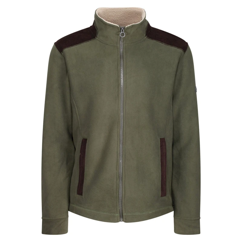 Image of Regatta Professional Mens Full Zip Fleece Jacket in Khaki Size: Small Khaki Male S