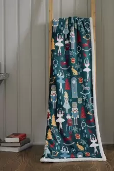 Image of Green Nutcracker Throw