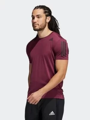 Image of adidas Techfit 3-stripes Fitted T-Shirt, Red, Size 2XL, Men