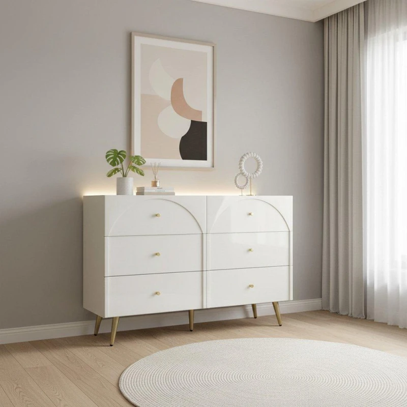 Image of Urban Meuble White Cabinet Modern Design Space-Saving White unisex One Size