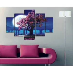 Image of ST158 Multicolor Decorative MDF Painting (5 Pieces)