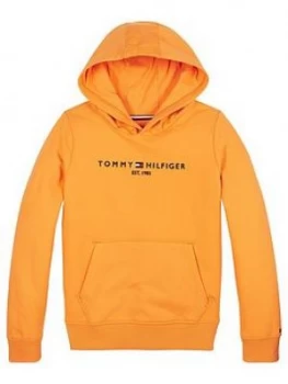 Image of Tommy Hilfiger Boys Essential Logo Hoodie, Orange, Size 8 Years