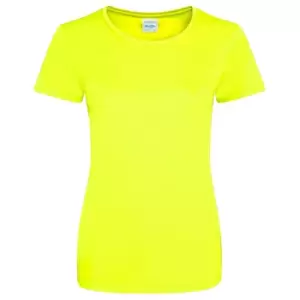 Image of AWDis Just Cool Womens/Ladies Girlie Smooth T-Shirt (L) (Electric Yellow)