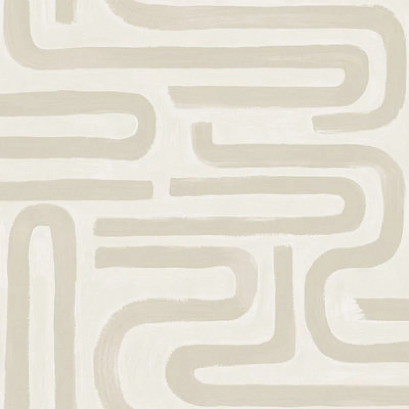 Image of Holden Decor Brushed Geo Neutral Wallpaper, Cream 14230