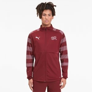 Image of PUMA Suisse Mens Stadium Jacket, Pomegranate, size 2X Large, Clothing