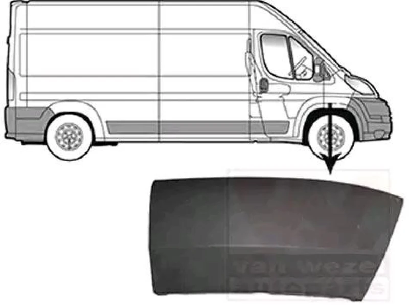 Image of VAN WEZEL 1651524 Flaring, wing Right Front Flaring,wing (450)