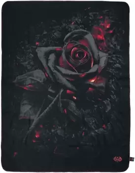 Image of Spiral Burnt Rose Blankets black