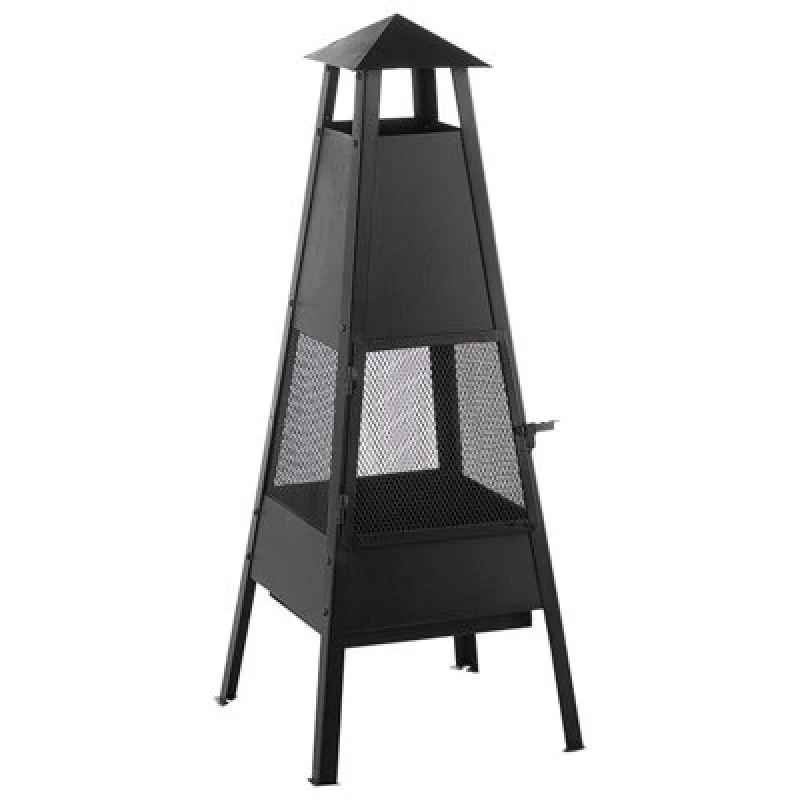 Image of Beliani Fire Pit Yasur Metal Black