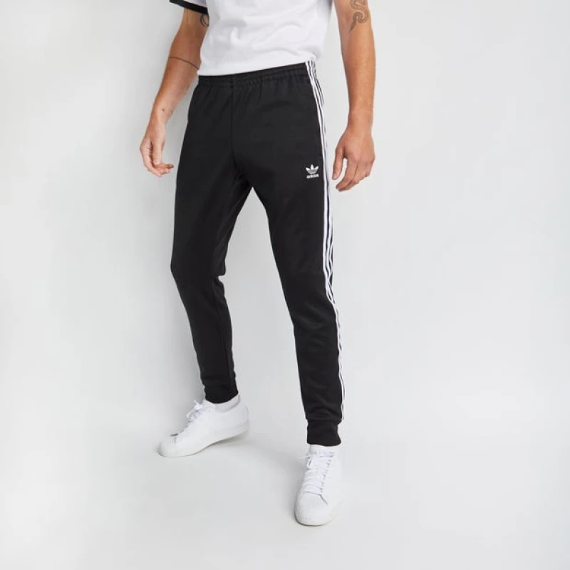 Image of adidas Originals Mens 3-stripe Track Pant - Black/White, Size S, Men Black/White WA9EX Male S