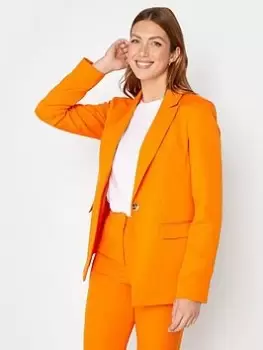 image of Long Tall Sally Orange Hazel Blazer, Orange, Size 10, Women