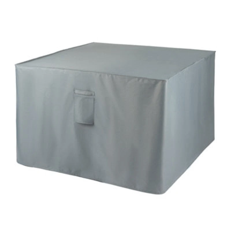 Image of Livivo Rattan Furniture Cube Cover Waterproof Garden Furniture Cover For 4 Seater Outdoor Table Set Grey 122 X 122 X 76Cm