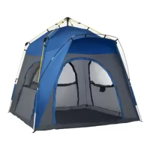 image of Outsunny 4 Person Outdoor Pop Up Tent Dome Shelter - Grey