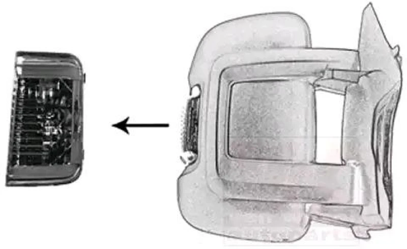Image of VAN WEZEL 1651918 Turn Signal Right Exterior Mirror, smoke grey, without bulb holder, yellow Indicator (62)