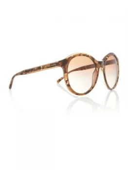 image of Michael Kors Brown MK2048 Mae round sunglasses Brown