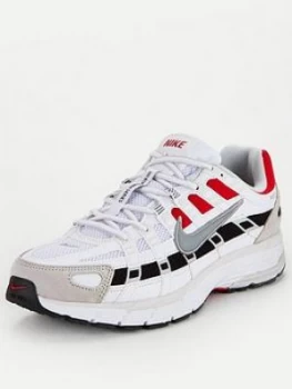 image of Nike P-6000 - White/Black/Red , White/Black/Red, Size 7, Men