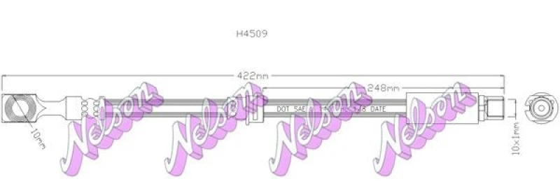 Image of Brake hose KAWE H4509