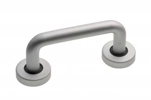Image of Wickes D Pull Single Door Handle - Aluminium 150mm