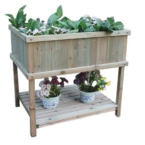 Image of Charles Bentley Wrought Iron Wheel Barrow Planter, Grey