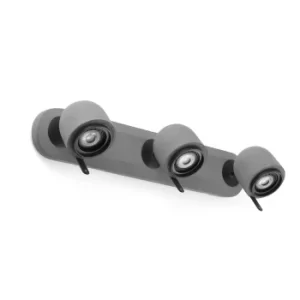 Image of Stone 3 Light Indoor Adjustable Wall Spotlight Grey, GU10