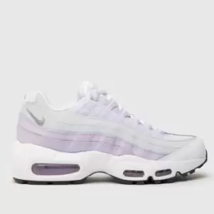 Nike White & Purple Air Max 95 Recraft Girls Youth Trainers