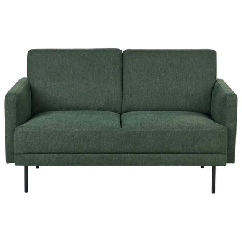 Image of Beliani Sofa 2 Seater Breda Fabric Dark Green