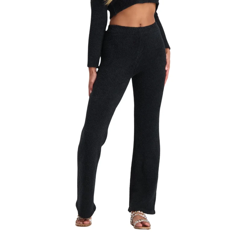 Image of Steve Madden Womens Trousers Steve Madden Boucle Noir Female S