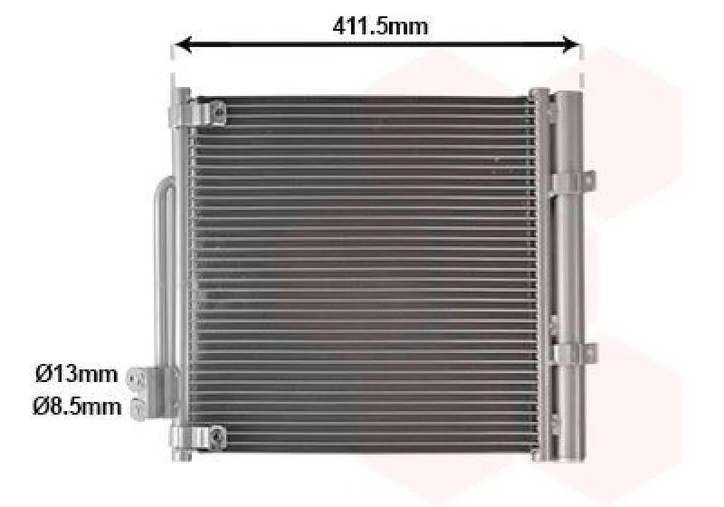 Image of VAN WEZEL Air conditioning condenser VAN WEZEL 69015701