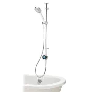 image of Aqualisa Optic Q Smart Exposed Gravity Pumped Shower with Adjustable Head & Bath Filler