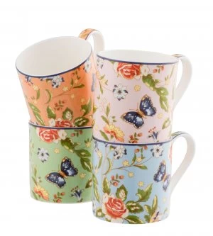 image of Aynsley Cottage Garden Windsor Mugs Set of 4