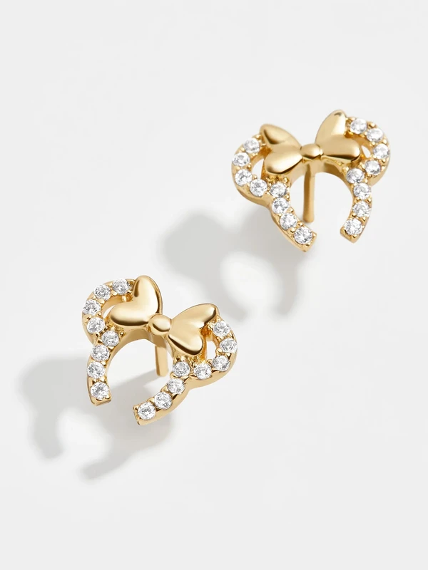 Image of Disney Gold Plated Minnie Mouse Stud Earrings
