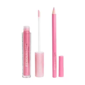 Image of Makeup Revolution Ultimate Lights Shimmer Lip Kit (Various Shades) - Pink Lights