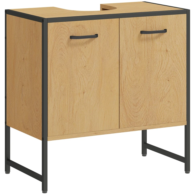 Image of HOMCOM Bathroom Under Sink Cabinet for Basin without or with Pedestal Nature, Multi 834-840V01ND