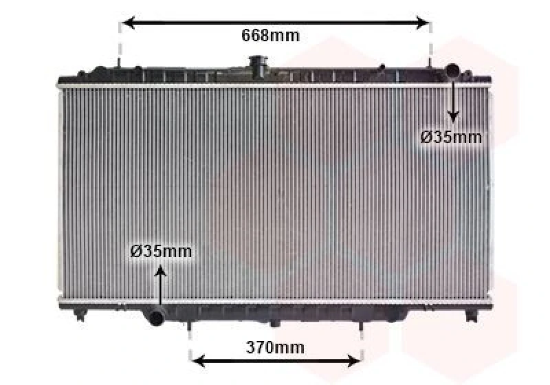 Image of VAN WEZEL Engine radiator VAN WEZEL 13002246