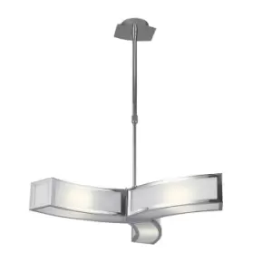 Image of Duna GU10 Pendant 3 Light L1/SGU10, Polished Chrome/White Acrylic, CFL Lamps INCLUDED