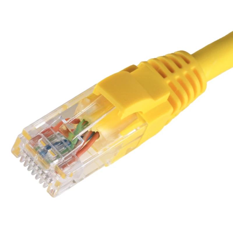 Image of Cablenet 0.5m Cat5e RJ45 Yellow U/UTP LSOH 24AWG Snagless Booted Patch