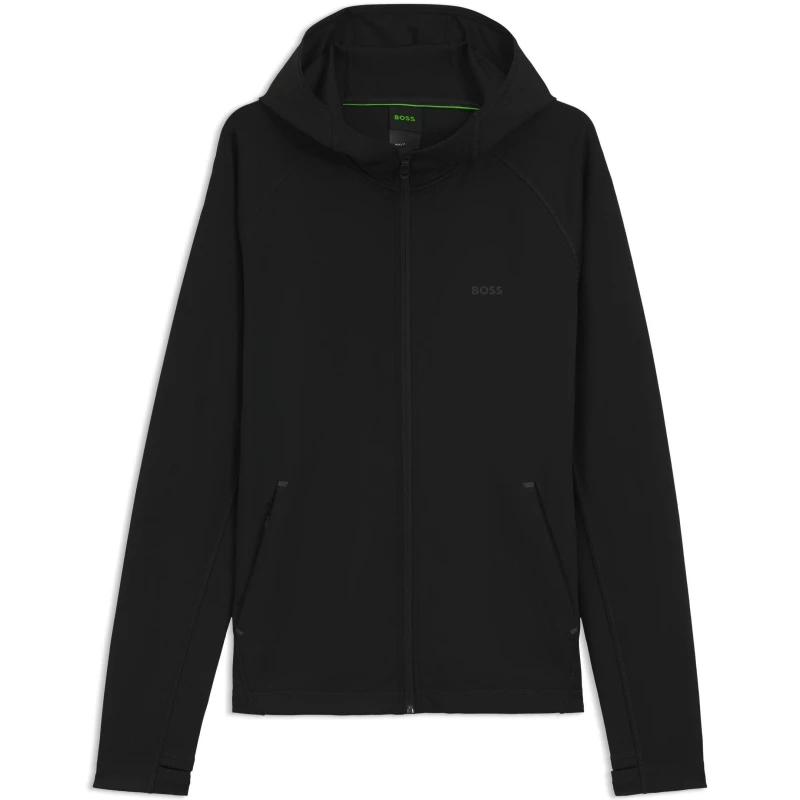 Image of Boss Mens Sicon Active Moisture-Managing Hoodie Tracksuit Tops S Black 55425803350