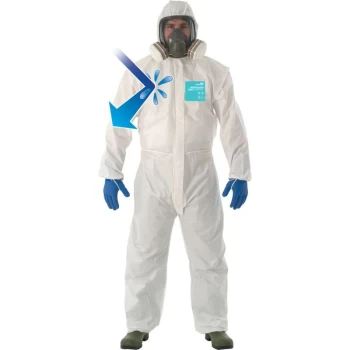 Image of 2000-WH Microgard CMF Overall with Hood SMS Back 129 (2XL) - Ansell