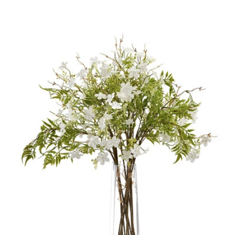 Image of Love Lace Italian White Bellflower Artificial Flower Green