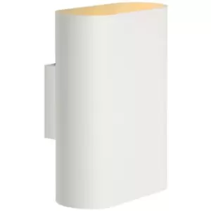 Image of Lucide ovalis - Up Down Wall Light - 2xE14 - White